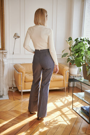 Le Pantalon Denim Taille Haute